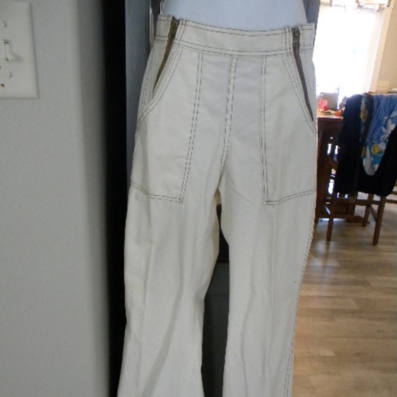 Vintage RETRO Bottoms UP front side zip  bell bottom jean - Picture 15 of 15